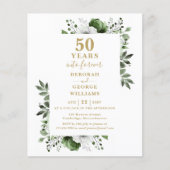 Papier Budget Gold 50e anniversaire Mariage Invitation (Devant)