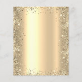 Papier Budget Gold 50th Wedding Anniversary Invitation (Dos)