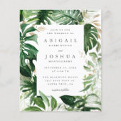 Papier Budget Gold & Aquarelle Mariage de verdure tropica (Devant)