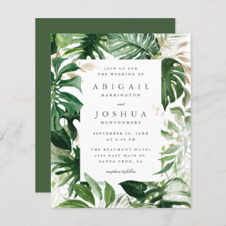 Papier Budget Gold & Aquarelle Mariage de verdure tropica