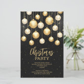 Papier Budget Gold Arbre de Noël Ornements Invitations (Debout devant)