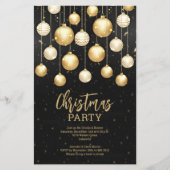 Papier Budget Gold Arbre de Noël Ornements Invitations (Devant)