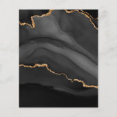 Papier Budget Gold & Black Anniversaire Fête Invitation (Dos)