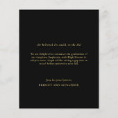 Papier Budget Gold Black Casquette Félicats Grad Grad Gra (Dos)