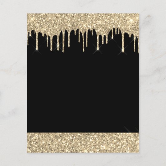 Papier Budget Gold Black Parties scintillant N'importe qu (Dos)