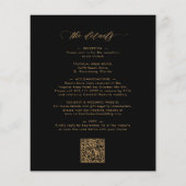 Papier Budget Gold Calligraphy Black Wedding Invitation (Dos)