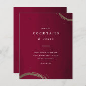 Papier Budget Gold Cocktail Dîner Fête Invitation (Devant / Derrière)