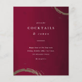 Papier Budget Gold Cocktail Dîner Fête Invitation (Devant)