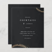 Papier Budget Gold Cocktail Dîner Fête Invitation (Devant / Derrière)