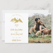 Papier Budget Gold Effect Boho Rustic Mountains Photo (Devant)