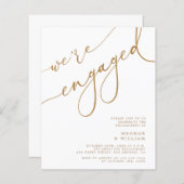Papier Budget Gold Elegant Nous sommes Engagé Engagement  (Devant / Derrière)