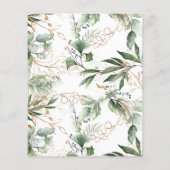 Papier Budget Gold Eucalyptus Élégant Mariage Invitation (Dos)