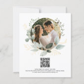 Papier BUDGET Gold Eucalyptus Photo QR Code Wedding (Dos)