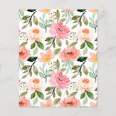 Papier Budget Gold Floral Brunch & Fête des mariées Bubbl (Dos)