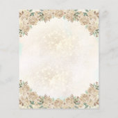 Papier Budget Gold Floral Princesse Quinceañera Date de s (Dos)