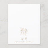 Papier Budget Gold Linal Floral White & Gold Mariage - BK (Dos)