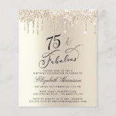 Papier Budget Gold Parties scintillant 75e anniversaire I (Devant)