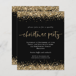 Papier Budget Gold Parties scintillant Black Christmas Pa
