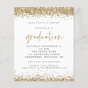 Papier Budget Gold Parties scintillant Bordure 2024 Invit