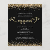 Papier Budget Gold Parties scintillant Coeur de script Fi (Devant)
