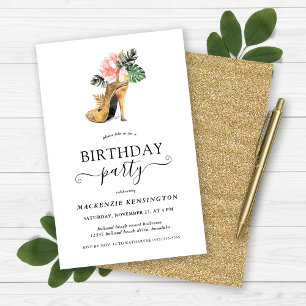 Papier Budget Gold Parties scintillant Floral Talons Anni