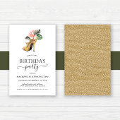 Papier Budget Gold Parties scintillant Floral Talons Anni