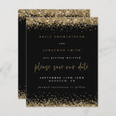 Papier Budget Gold Parties scintillant Mariage Noir Enreg (Devant / Derrière)