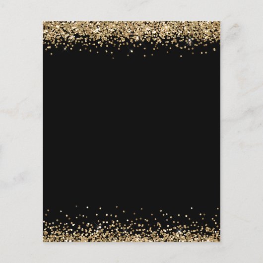 Papier Budget Gold Parties scintillant Mariage Noir Enreg (Dos)