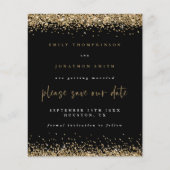 Papier Budget Gold Parties scintillant Mariage QR Code En (Devant)