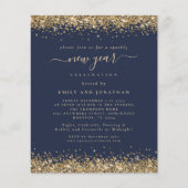 Papier Budget Gold Parties scintillant Marine Bleu Nouvel (Devant)
