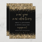 Papier Budget Gold Parties scintillant Noir Nouvel An Fia (Devant / Derrière)