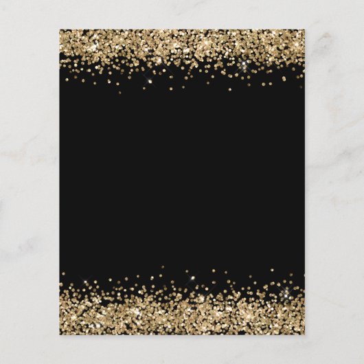 Papier Budget Gold Parties scintillant Noir Nouvel An Fia (Dos)