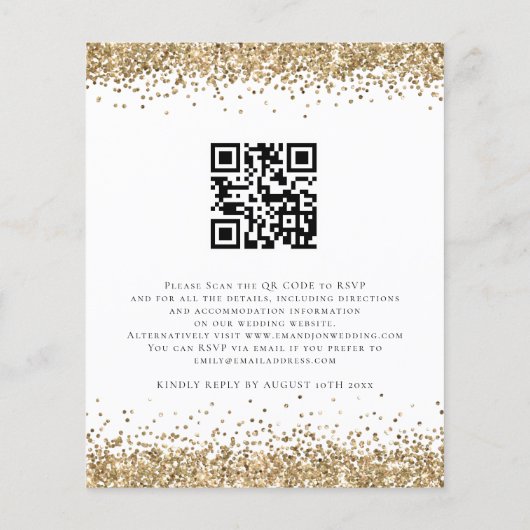 Papier Budget Gold Parties scintillant Nous faisons QR We (Dos)