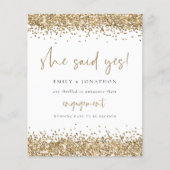 Papier Budget Gold Parties scintillant Photo Elle A Dit O (Devant)