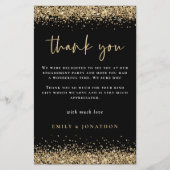 Papier Budget Gold Parties scintillant photo Fiançailles  (Devant)