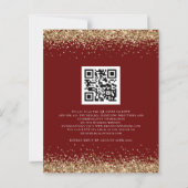 Papier BUDGET Gold Parties scintillant QR Mariage soirée  (Dos)