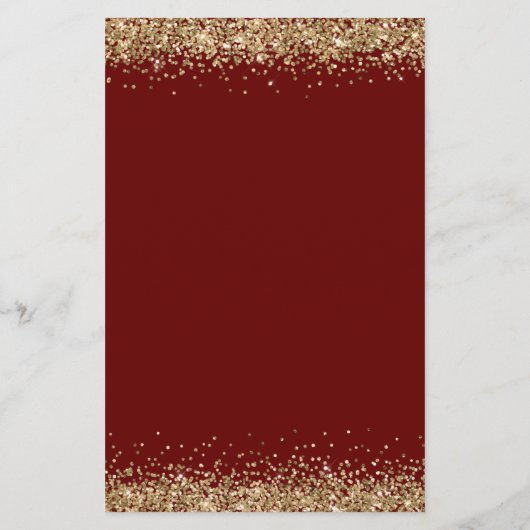 Papier Budget Gold Parties scintillant Script Mariage Bou (Dos)