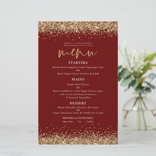 Papier Budget Gold Parties scintillant Script Mariage Bou (Debout devant)