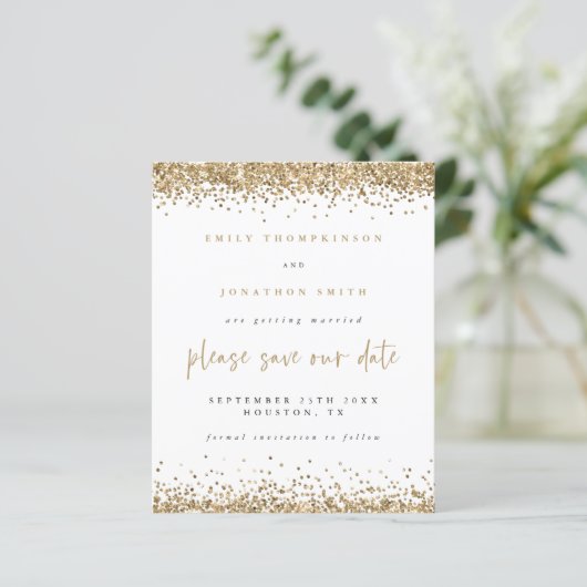 Papier Budget Gold Parties scintillant Script Mariage Enr (Debout devant)