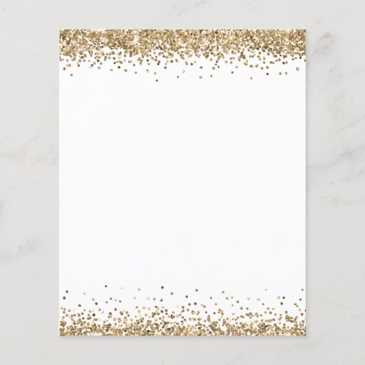Papier Budget Gold Parties scintillant Script Mariage Enr (Dos)