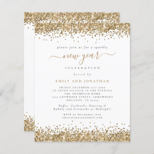 Papier Budget Gold Parties scintillant Script New Years E