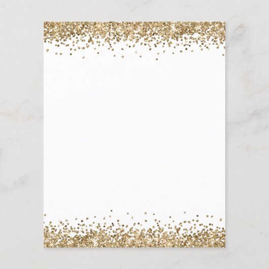Papier Budget Gold Parties scintillant Script Nouvel An E (Dos)