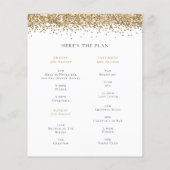 Papier Budget Gold Parties scintillant Week-end Hen Party (Dos)