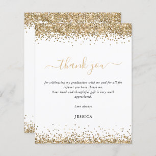 Papier Budget Gold Parties scintillant White 2024 Graduat