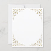 Papier Budget Gold Script Cadre Botanique Enregistrer La  (Dos)