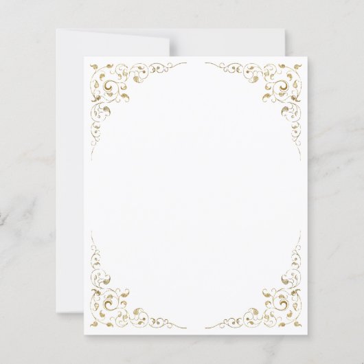 Papier Budget Gold Script Cadre Botanique Enregistrer La  (Dos)