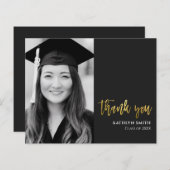 Papier BUDGET Gold Script moderne Photo Grad Merci (Devant / Derrière)