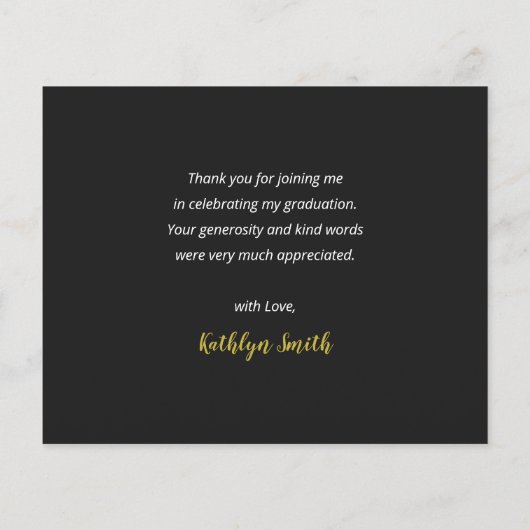 Papier BUDGET Gold Script moderne Photo Grad Merci (Dos)