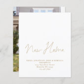 Papier Budget Gold Script Nouveau domicile (Devant / Derrière)