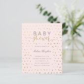 Papier Budget Gold Sprinkt Confetti et Baby shower rose (Debout devant)